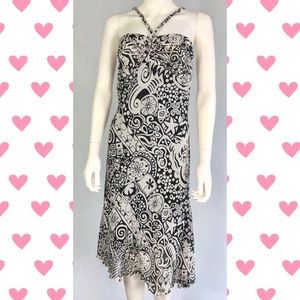 Stamped muslin dress.